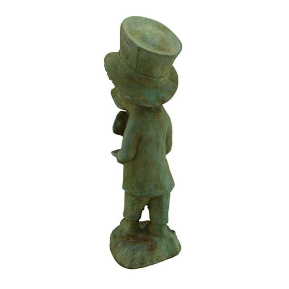 3 Pc. Adventures in Wonderland Alice White Rabbit & Mad Hatter Cement Statue Set - Picture 7 of 7